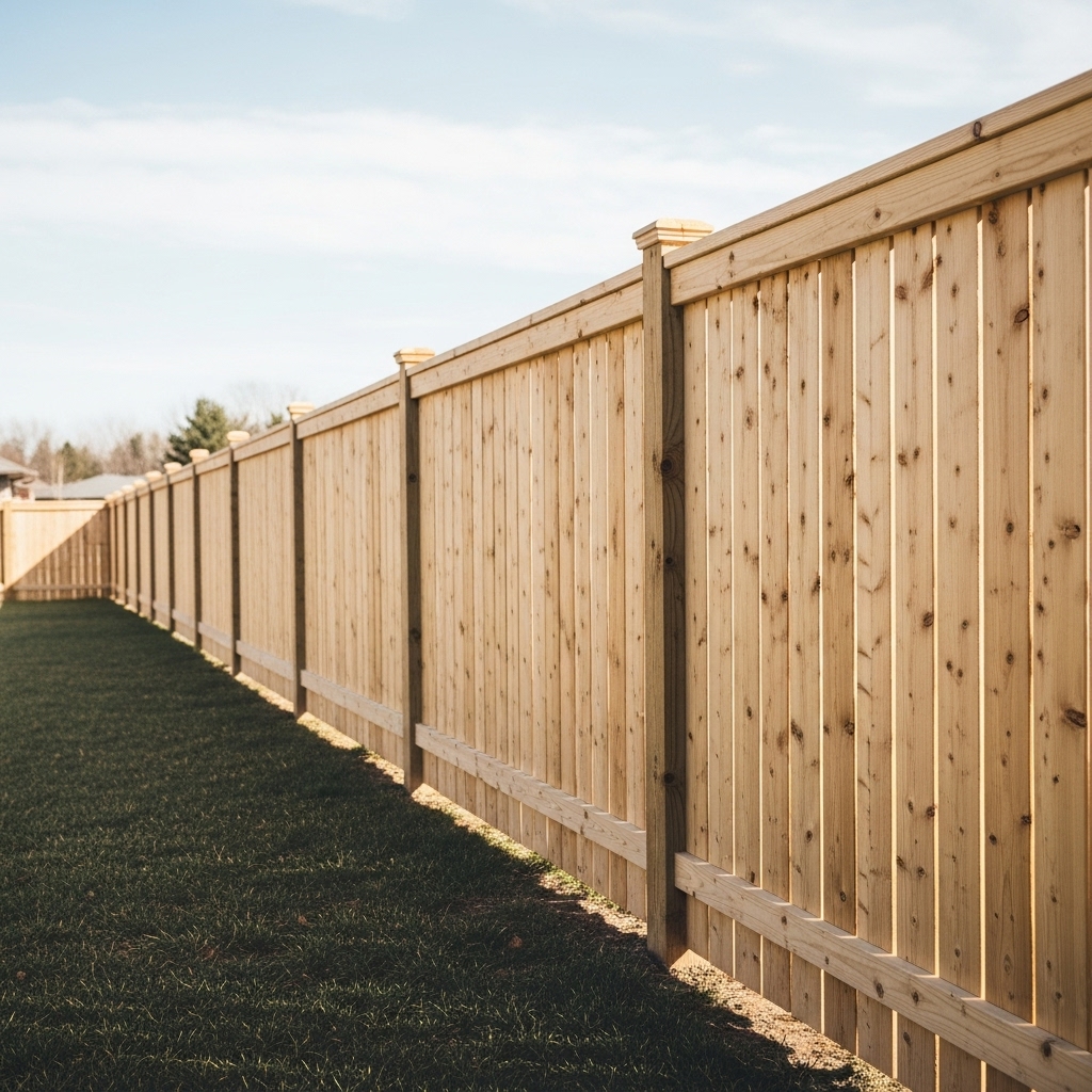 Professional fence installation showing quality craftsmanship and materials